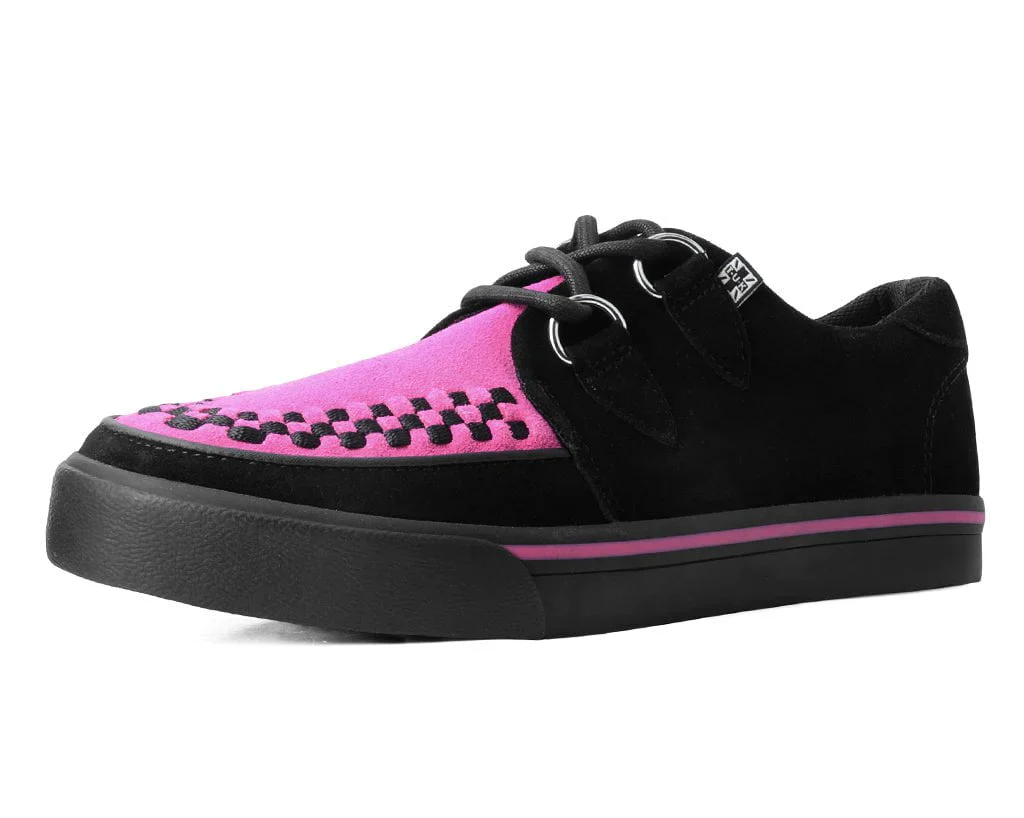 T.U.K Black & Neon Pink Sneaker - Image 3