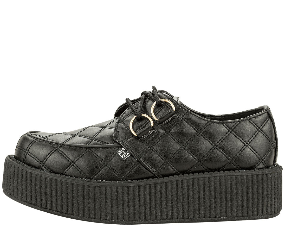 T.U.K Black Quilted Mondo Creeper - Image 2