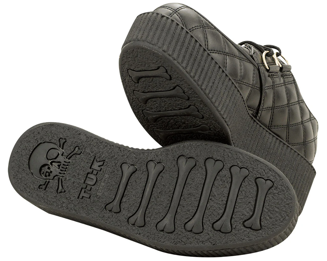 T.U.K Black Quilted Mondo Creeper - Image 4