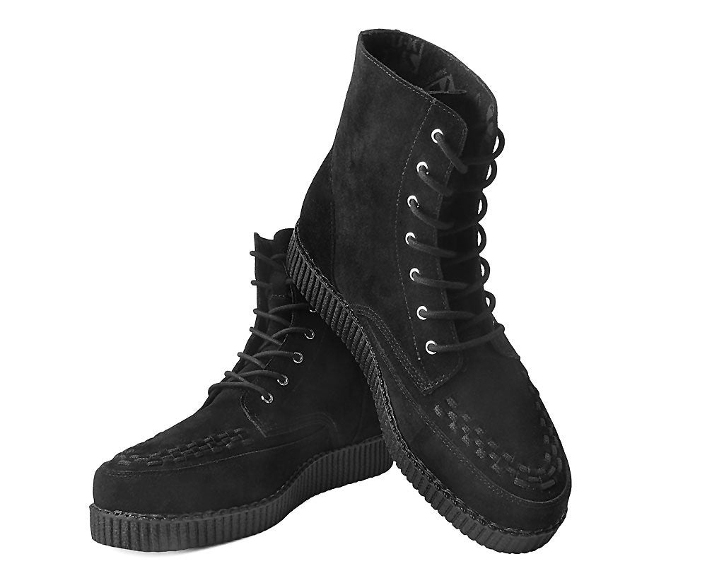 T.U.K Black Suede 7 Eye Viva Ii Boot - Image 2