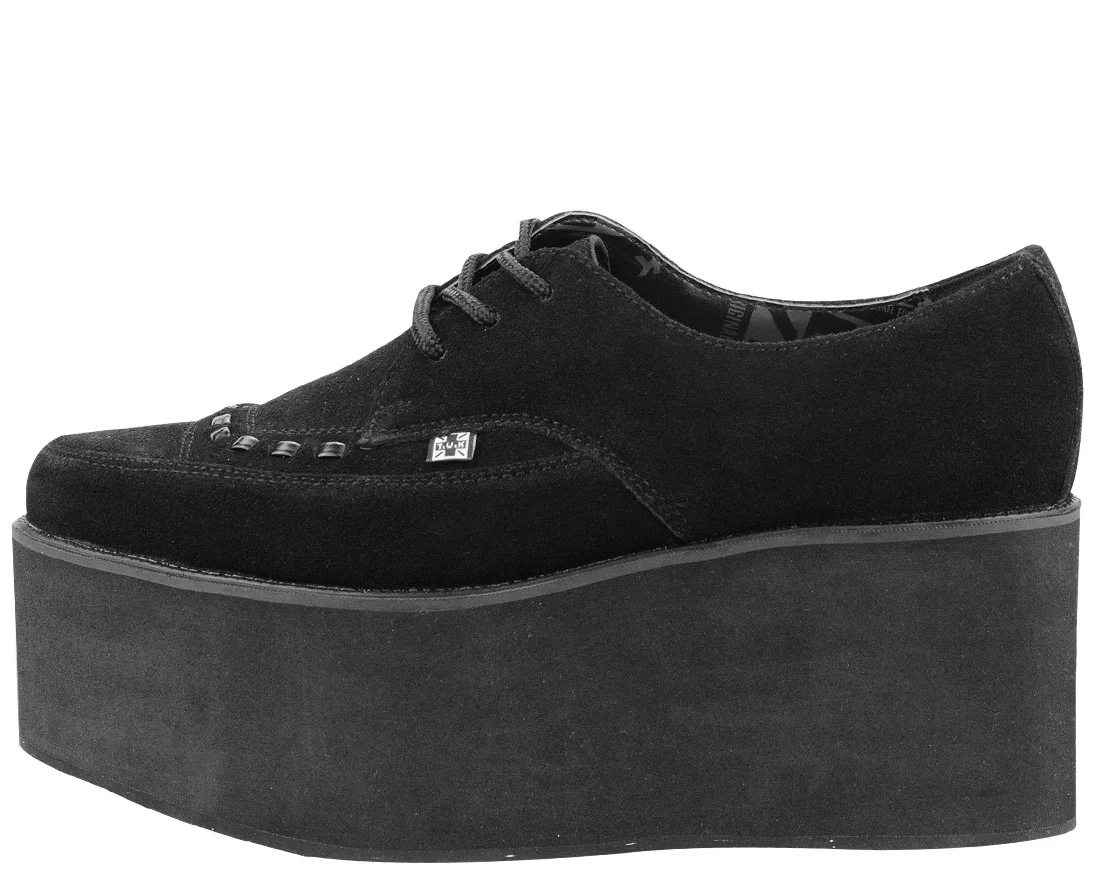 T.U.K. Black Suede Eva 3x Stack Pointed Creeper - Image 4