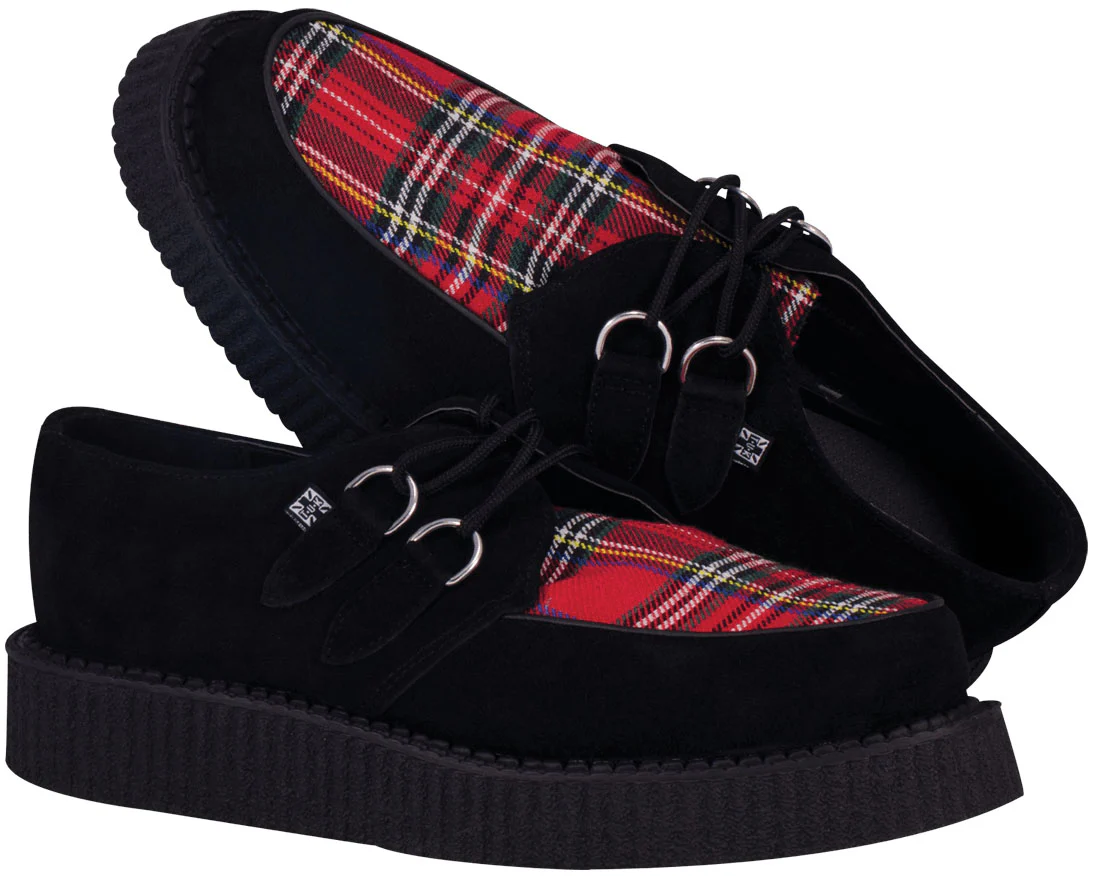 T.U.K Black/ Tartan Rotten Low Creeper - Image 3