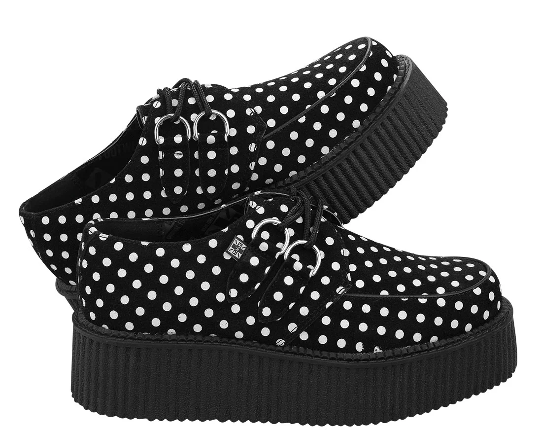 T.U.K Black/White Dot Round Viva Mondo Creeper - Image 2