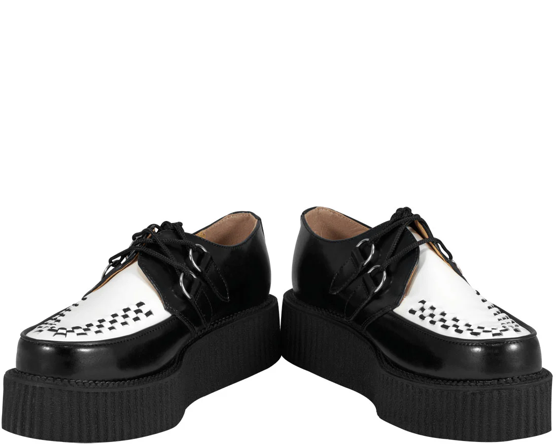 T.U.K Black/ White Rude Boy Viva Mondo Creeper - Image 4
