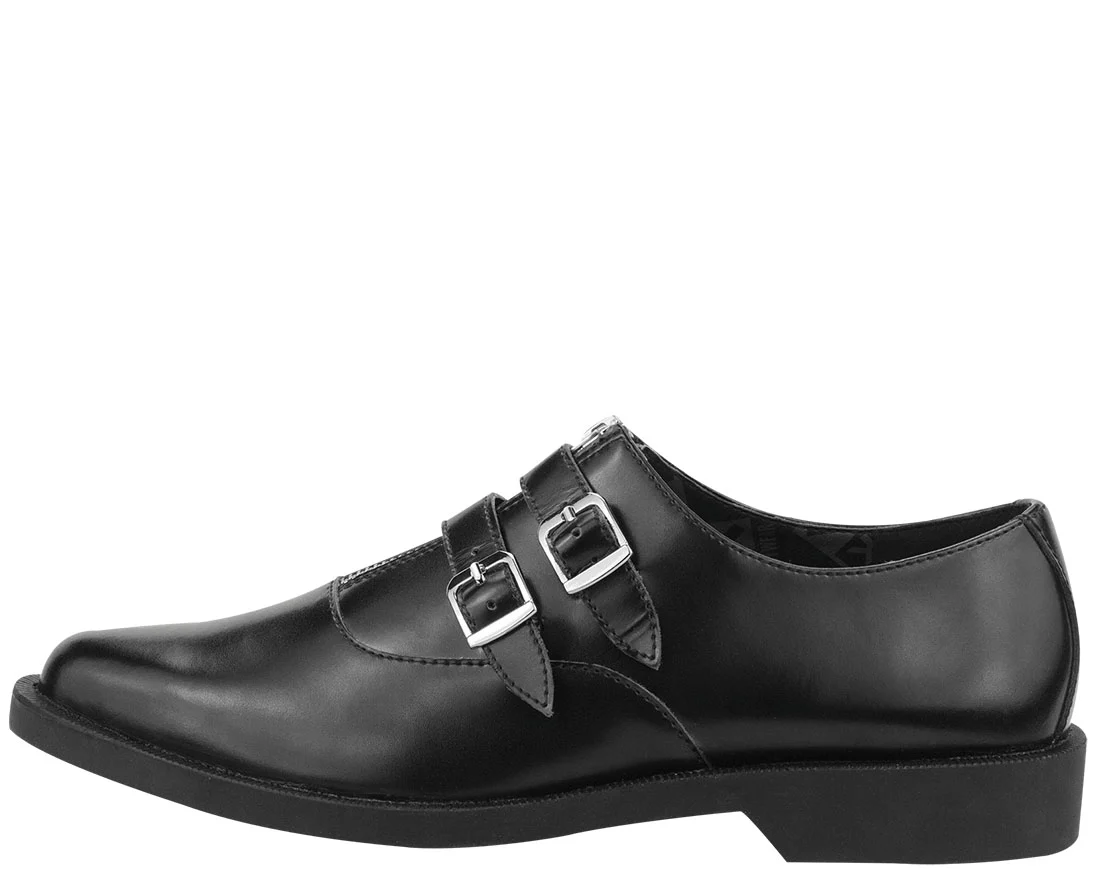 T.U.K Black Zip 2 Buckle Jam Shoe - Image 2