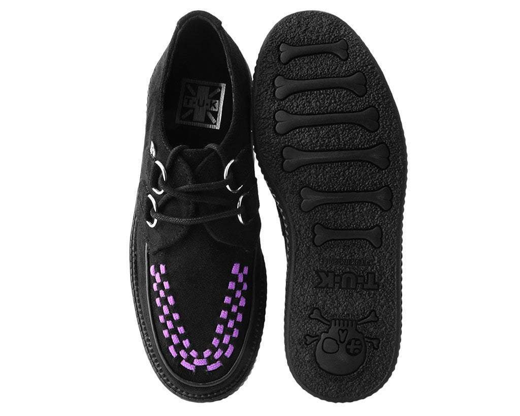 T.U.K Blk Faux Suede/Purple Interlace Viva Mondo Creeper - Image 2