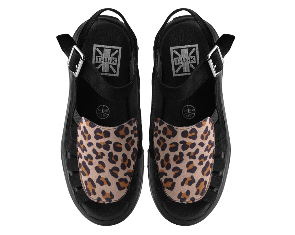 T.U.K Blk/Leo Wave Platform Crpr Sandal - Image 4