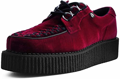 T.U.K Burgundy Suede Viva Low Creeper - Image 3