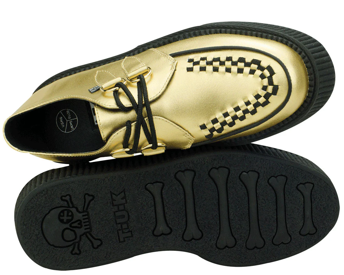 T.U.K Gold Leather Viva Mondo Creeper - Image 3
