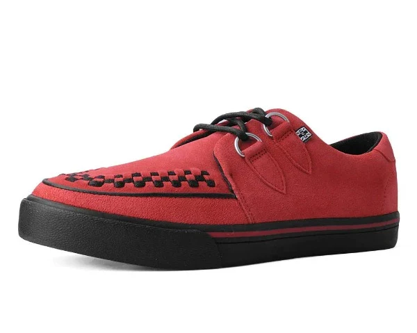 T.U.K Lucious Red Suede D-Ring Interlace Sneaker - Image 2