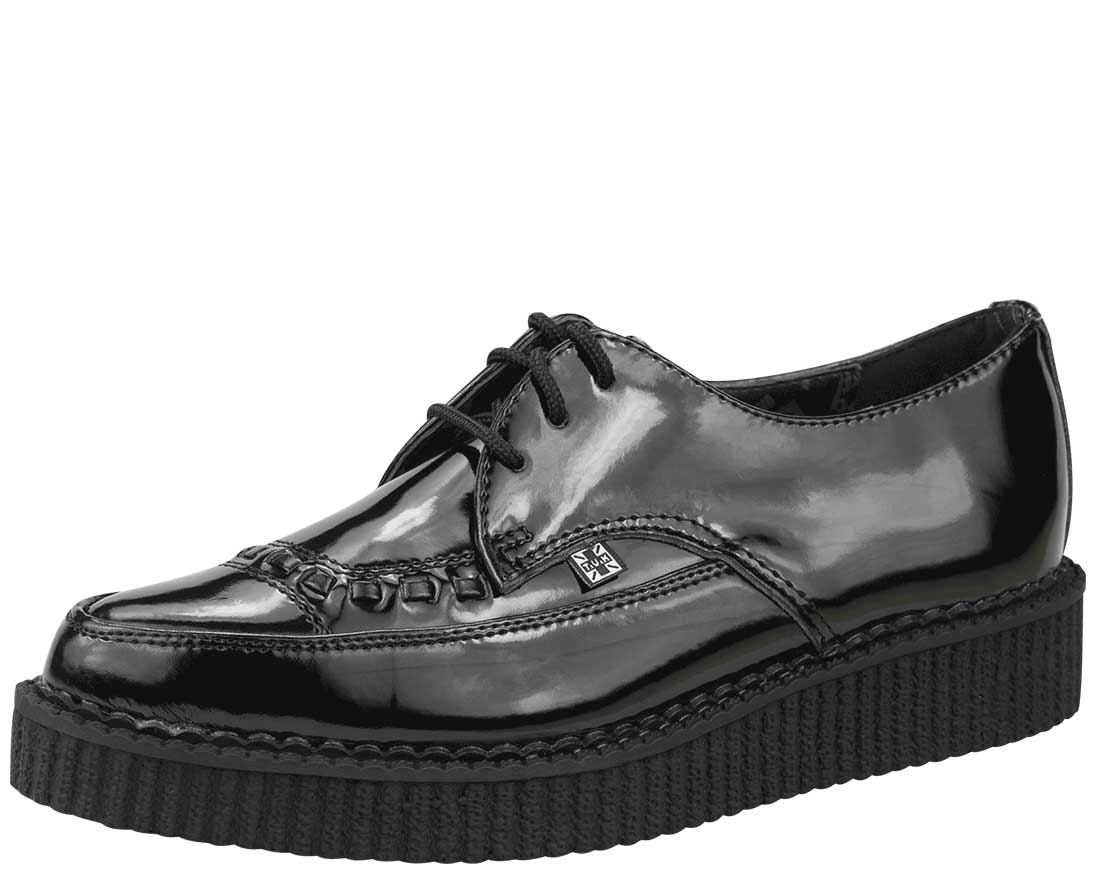 T.U.K Must Basic Black Patent Point Creeper