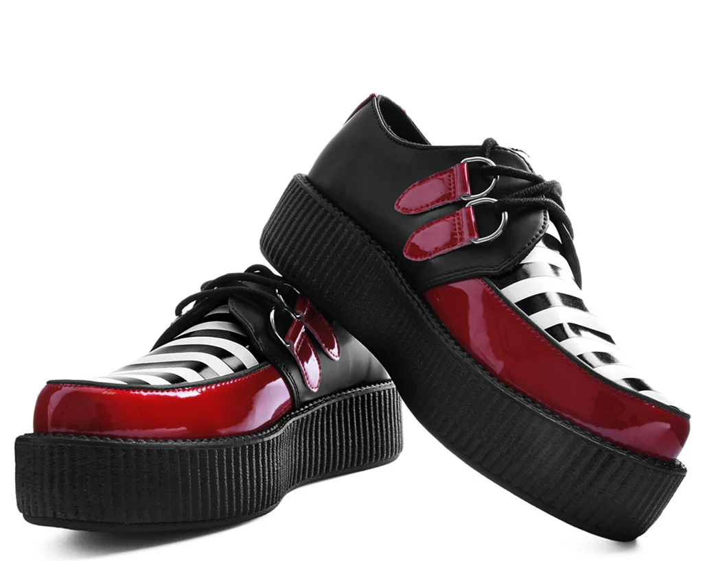 T.U.K Red Black Stripe Viva Mondo Creeper - Image 2