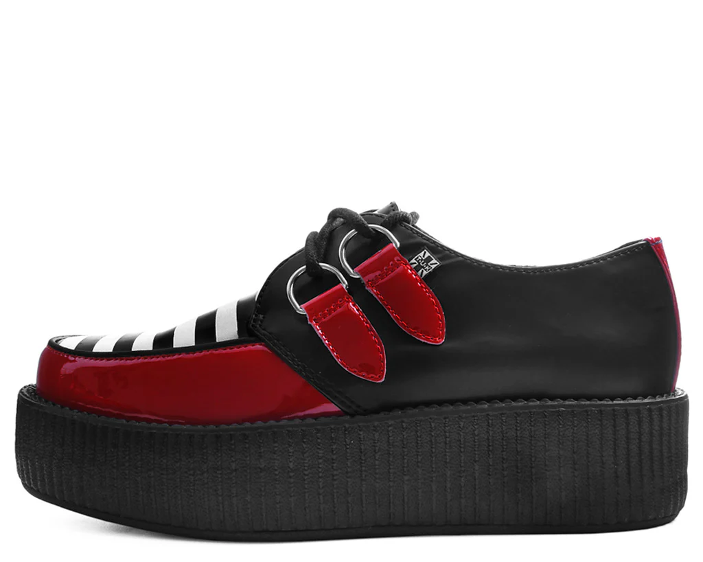 T.U.K Red Black Stripe Viva Mondo Creeper - Image 3
