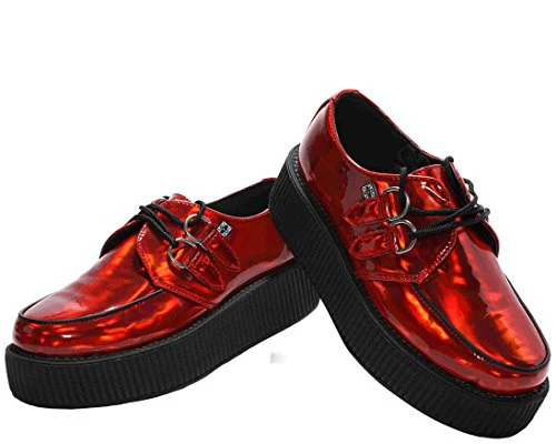 T.U.K Red Patent Iridescent Viva Mondo Creeper - Image 2