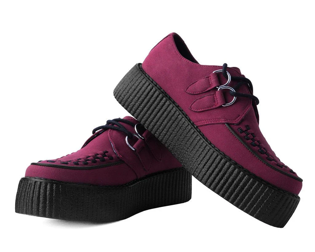 T.U.K Vegan Suede Burgundy Viva Mondo Creeper - Image 3