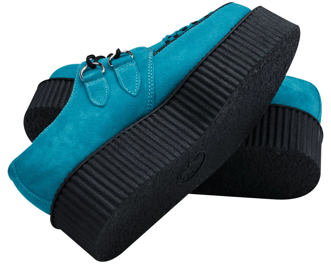 T.U.K Turquoise Suede Viva Mondo Creeper - Image 2