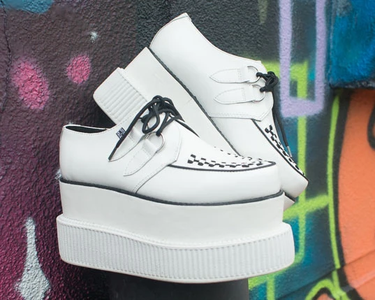 T.U.K White Leather White 3x Sole Viva Mondo Creeper - Image 7