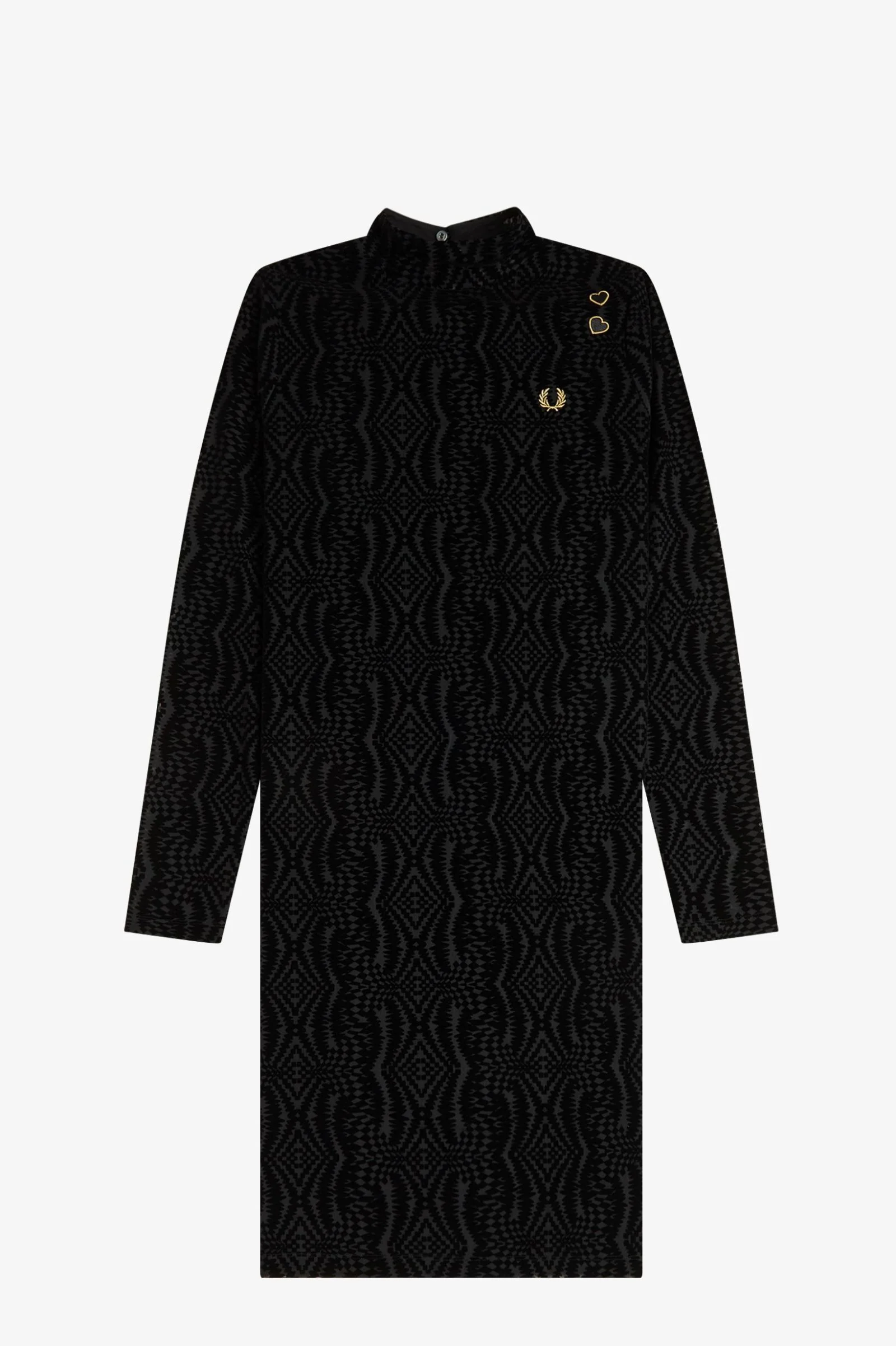 Flock Print Mesh Dress - Image 2