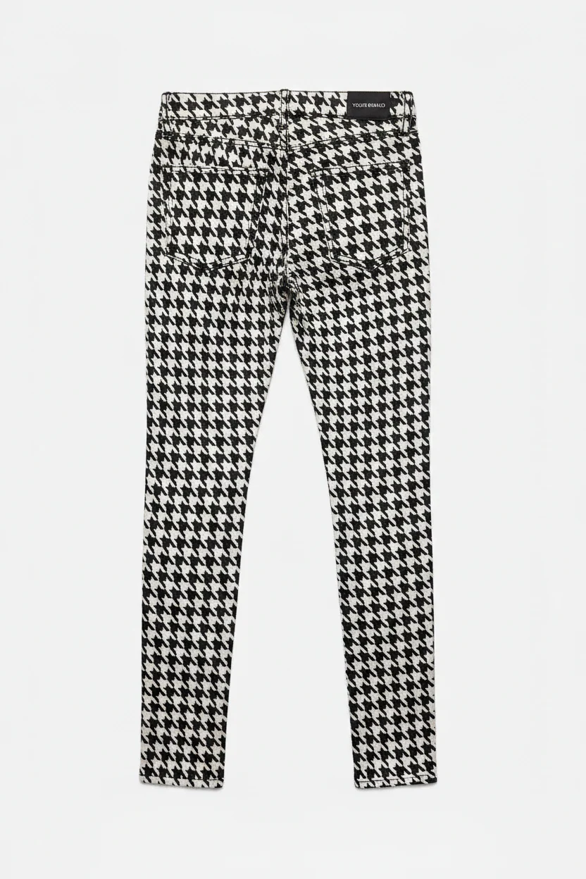 Tripp NYC Black & White Houndstooth Skinny Jeans - Image 3