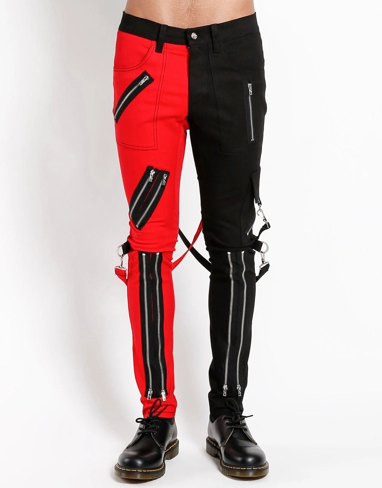 Tripp Nyc Split Leg Plaid Bondage Pants