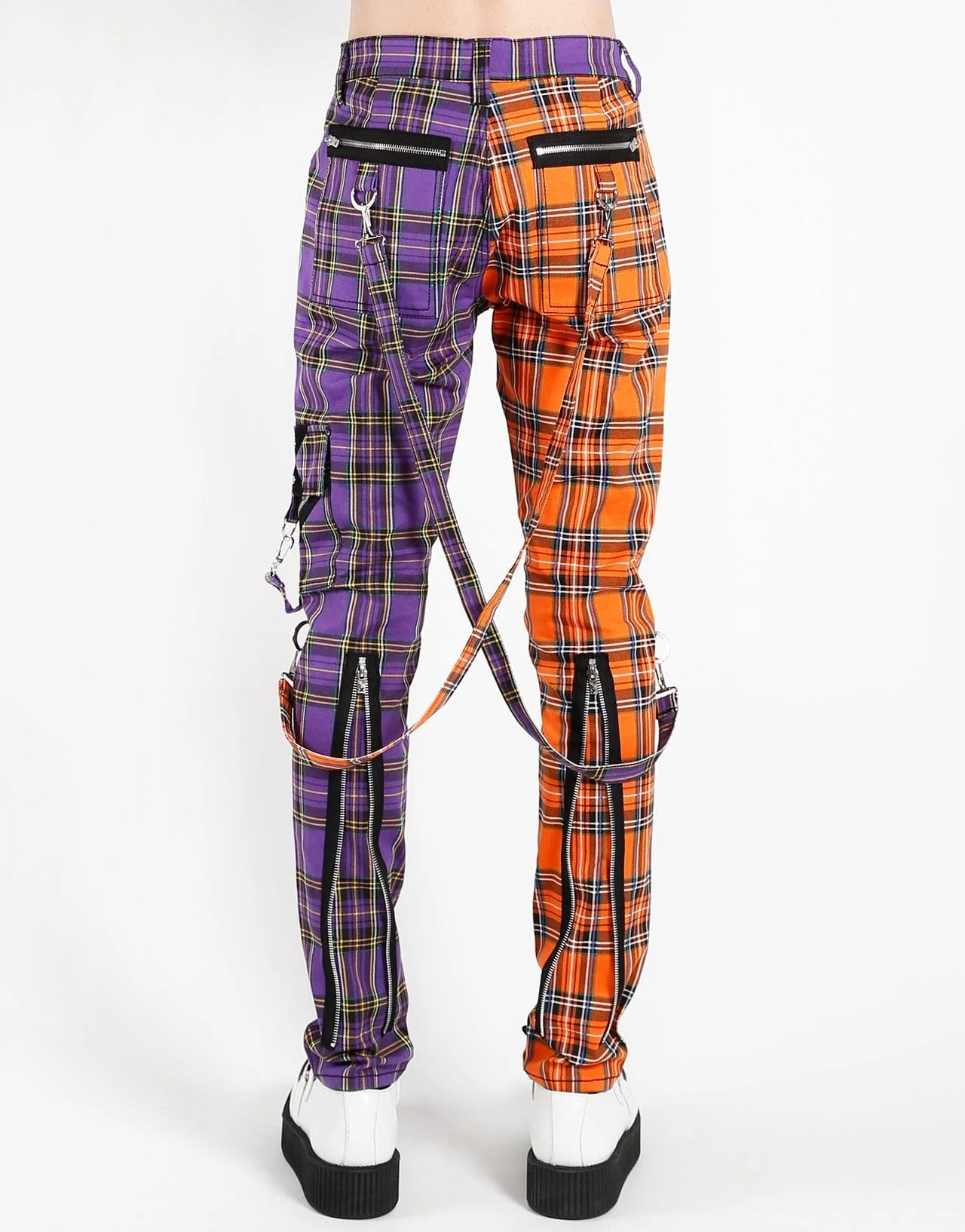 Tripp Nyc Split Leg Plaid Bondage Pants - Image 15