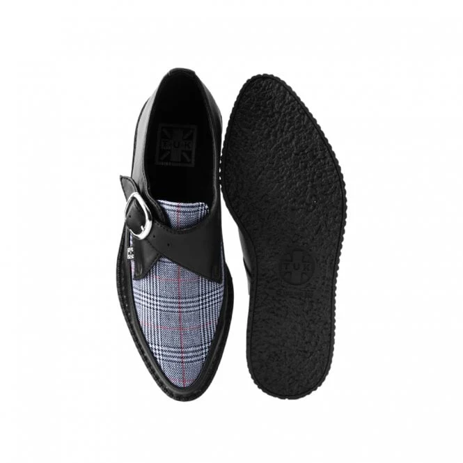 T.U.K Tuskin B/W Plaid Bckl Pointed Crpr