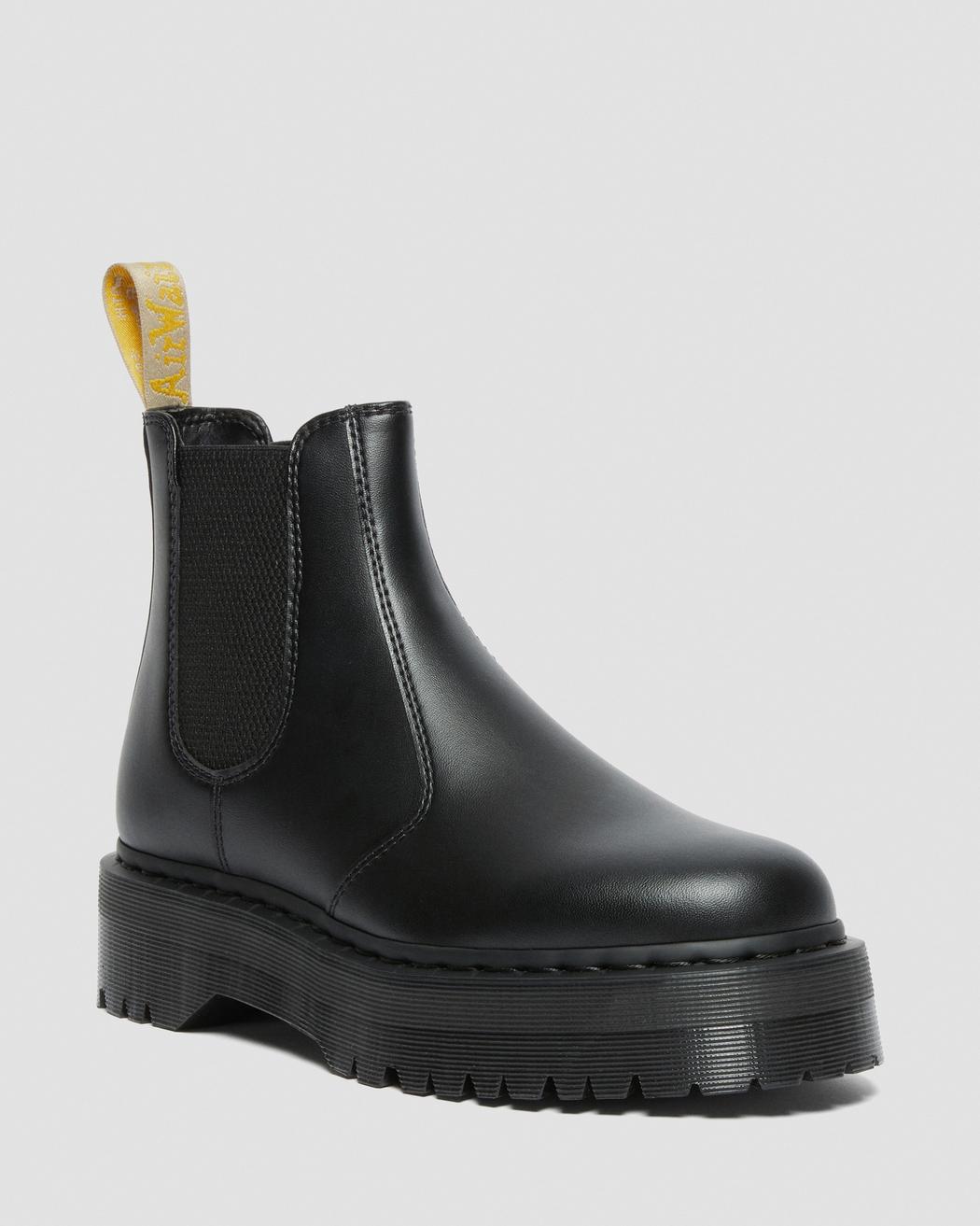 2976 Vegan Black Felix Rub Off Platform Chelsea Boot