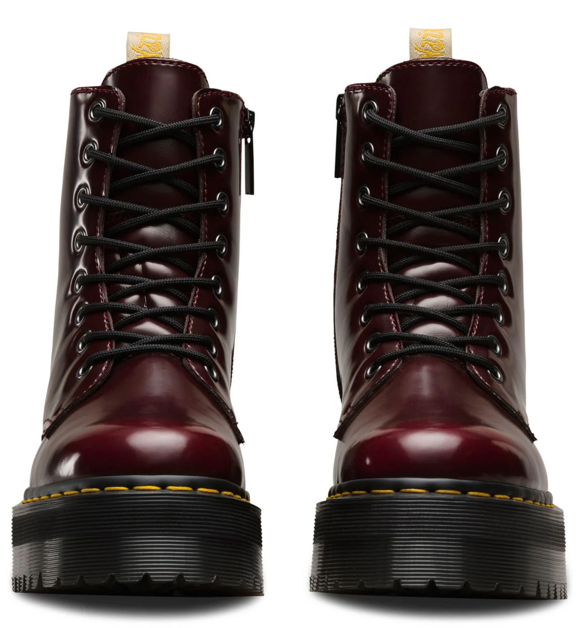 Vegan Jadon II Cherry Red Oxford Rub Off Platform Boot - Image 3