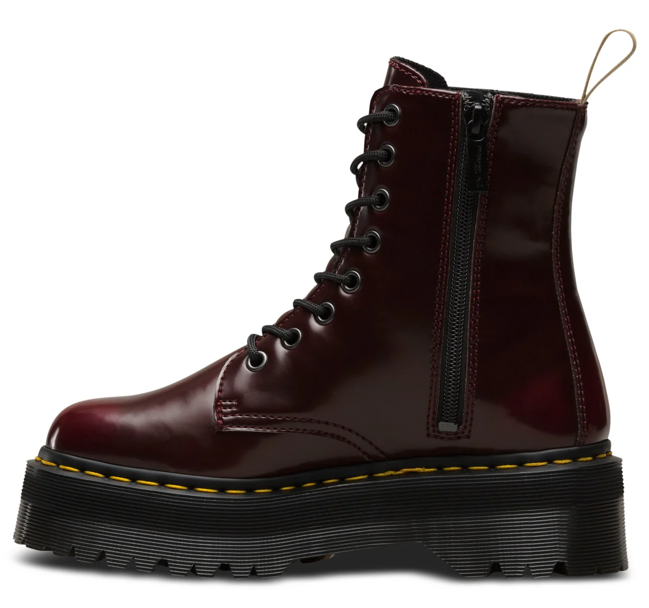 Vegan Jadon II Cherry Red Oxford Rub Off Platform Boot - Image 4