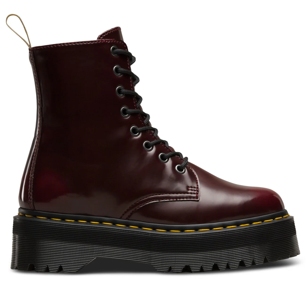 Vegan Jadon II Cherry Red Oxford Rub Off Platform Boot - Image 5