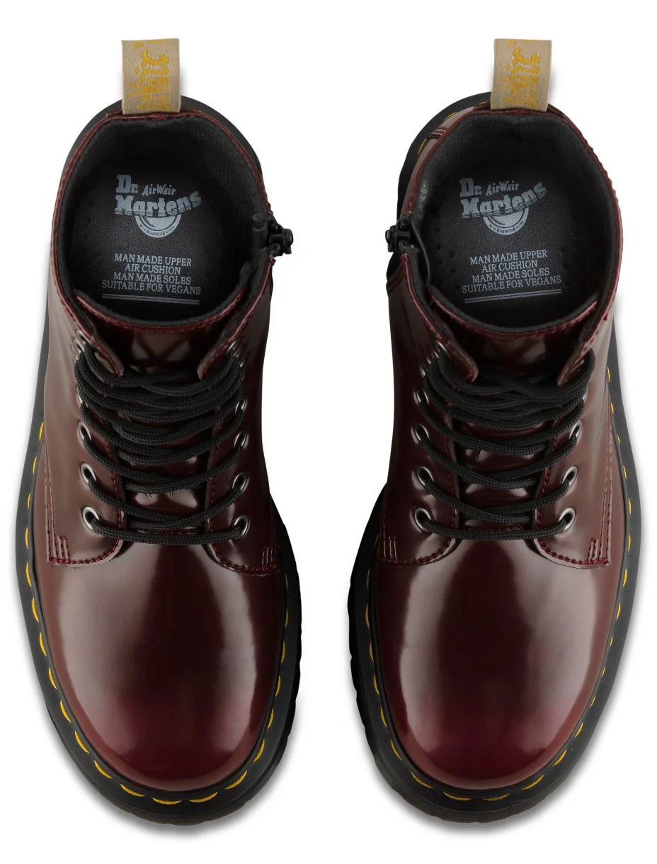 Vegan Jadon II Cherry Red Oxford Rub Off Platform Boot - Image 7