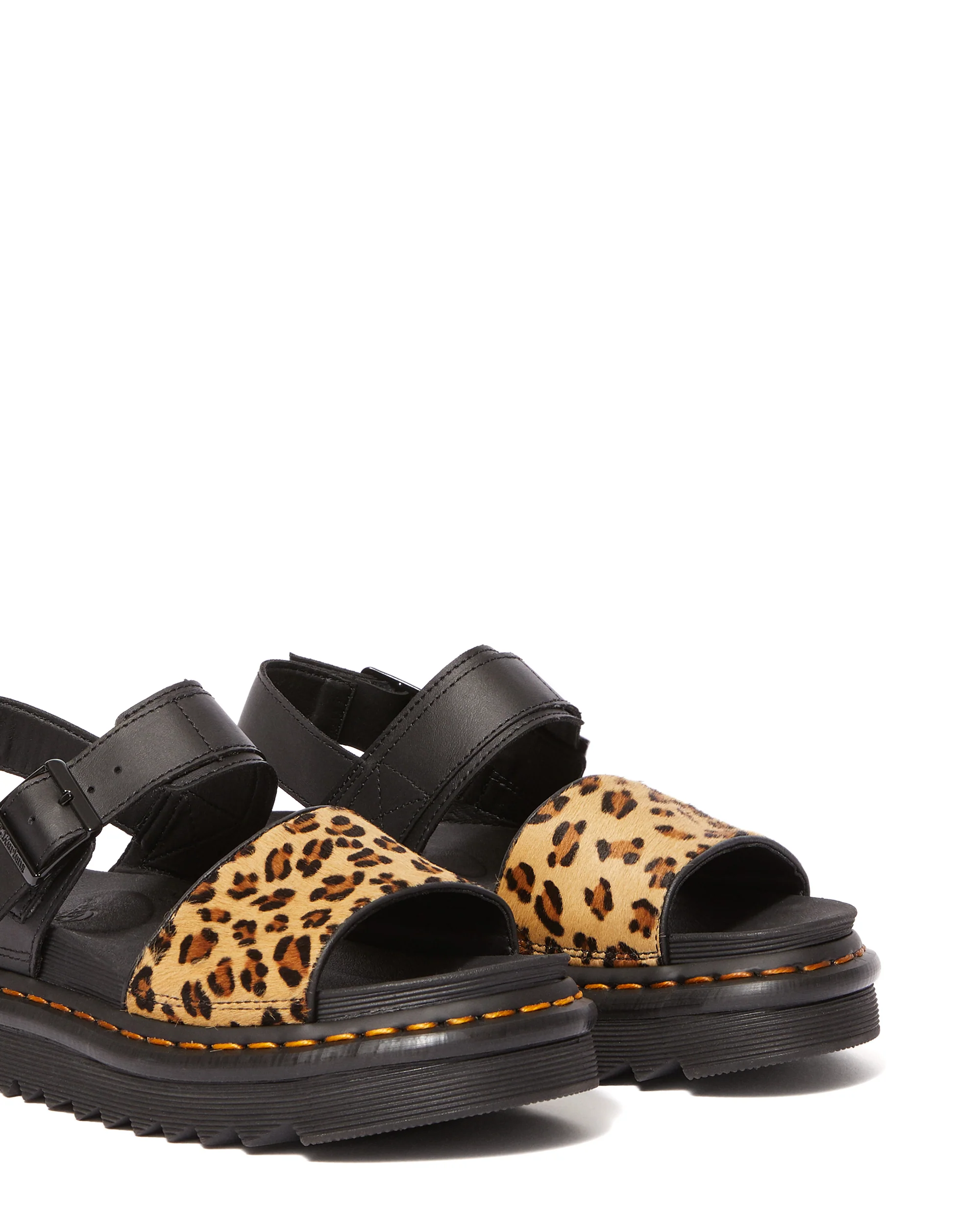 Voss Hair On Black+Medium Leopard Sandal - Image 3