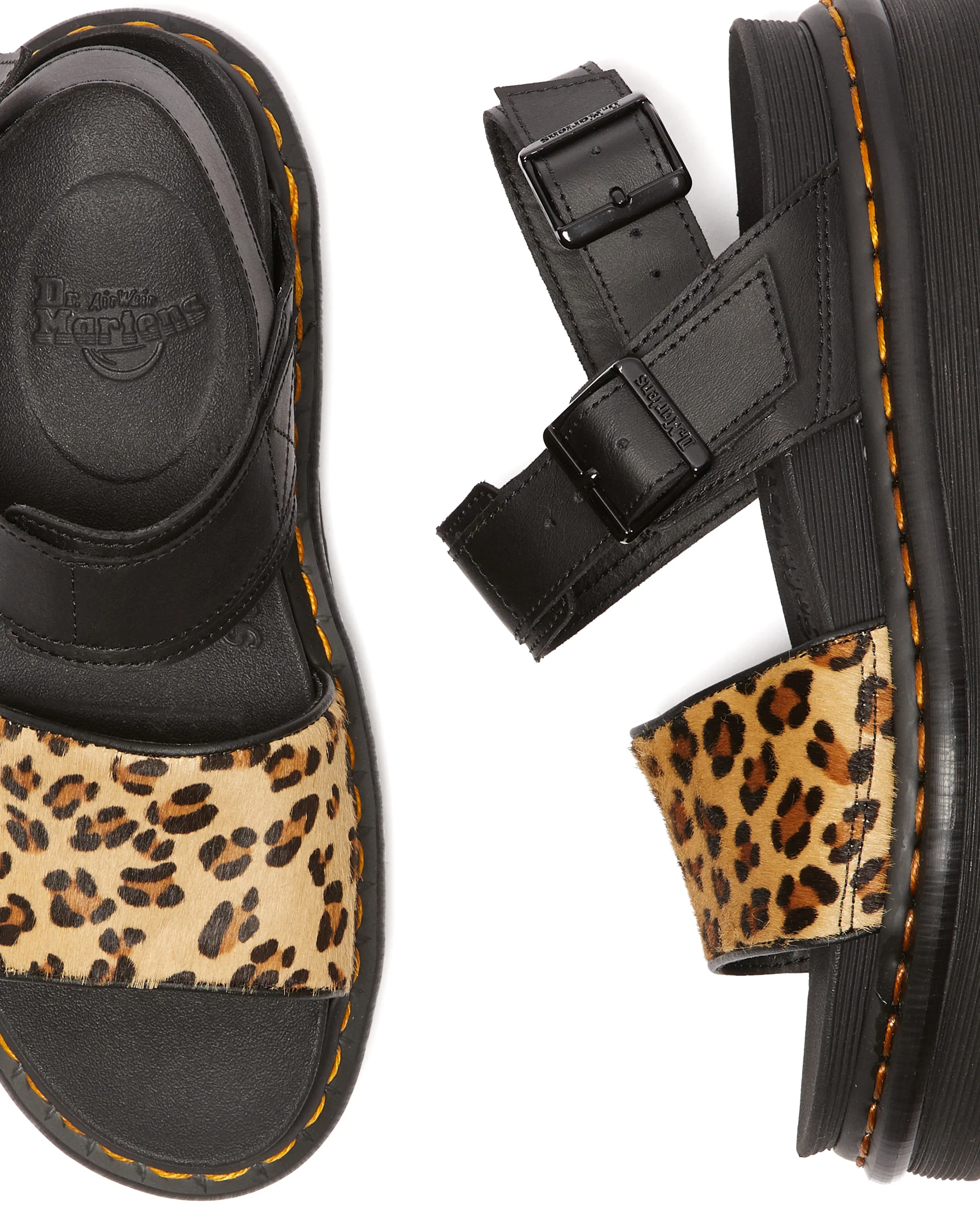 Voss Hair On Black+Medium Leopard Sandal - Image 8