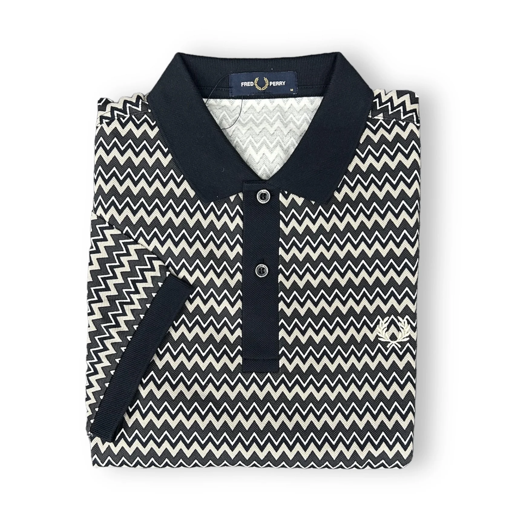 Zigzag Print Fred Perry Shirt